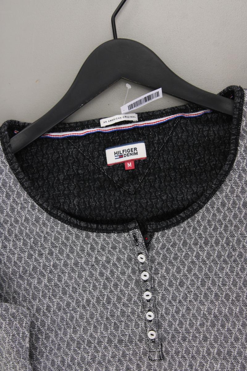 Hilfiger Denim Longsleeve-Shirt Gr. M Langarm grau aus Baumwolle