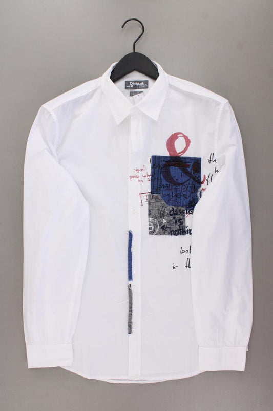 Desigual Langarmhemd für Herren Gr. M weiß aus Baumwolle