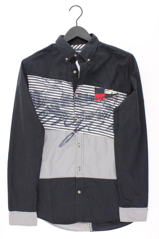 Desigual Langarmhemd für Herren Gr. M grau aus Baumwolle