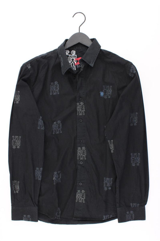 Desigual Langarmhemd für Herren Gr. L schwarz aus Baumwolle