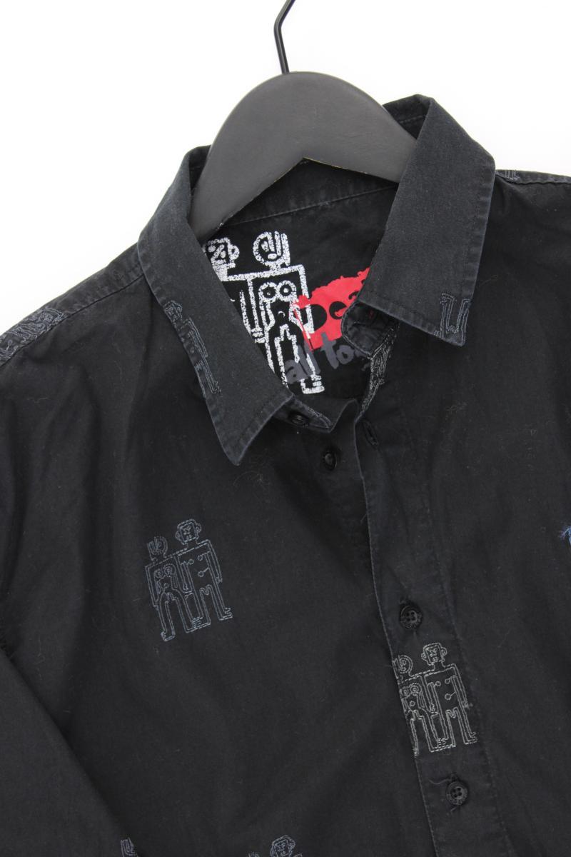 Desigual Langarmhemd für Herren Gr. L schwarz aus Baumwolle
