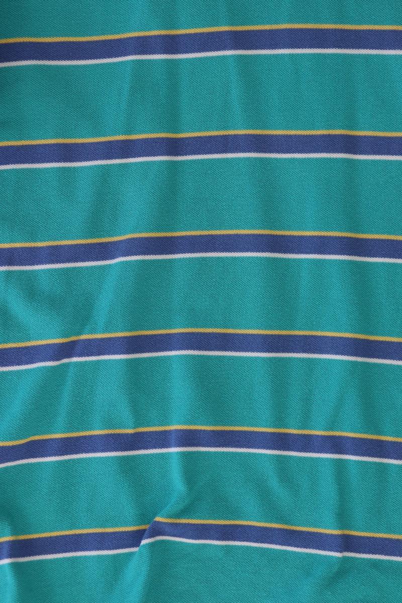 Bugatti Poloshirt für Herren Gr. XXXL gestreift Kurzarm türkis aus Baumwolle