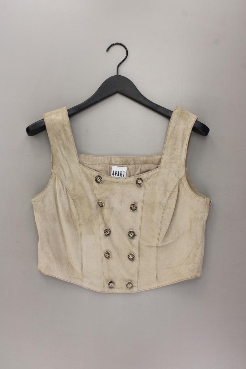 Apart Ledermieder Trachtenoberteil Gr. 38 creme