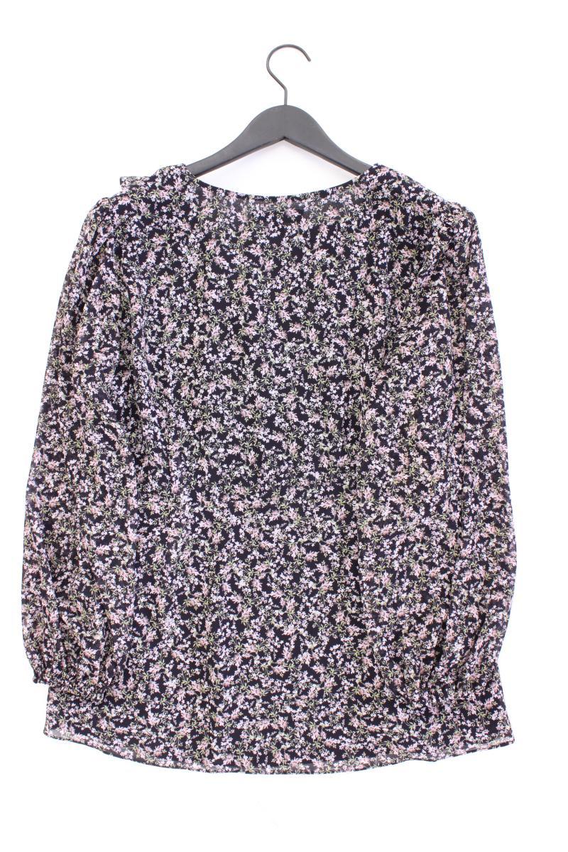 Forever New Wickelbluse Gr. 48 mit Blumenmuster Langarm schwarz aus Polyester