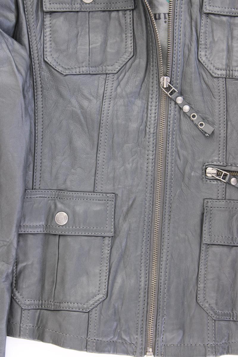 Street One Lederjacke Gr. 38 neuwertig grau