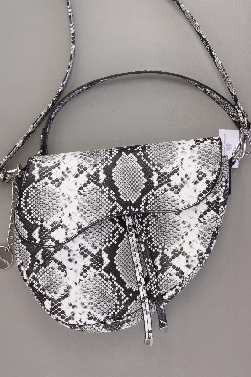 Tamaris Umhängetasche mit Tierdruck grau aus Kunstleder