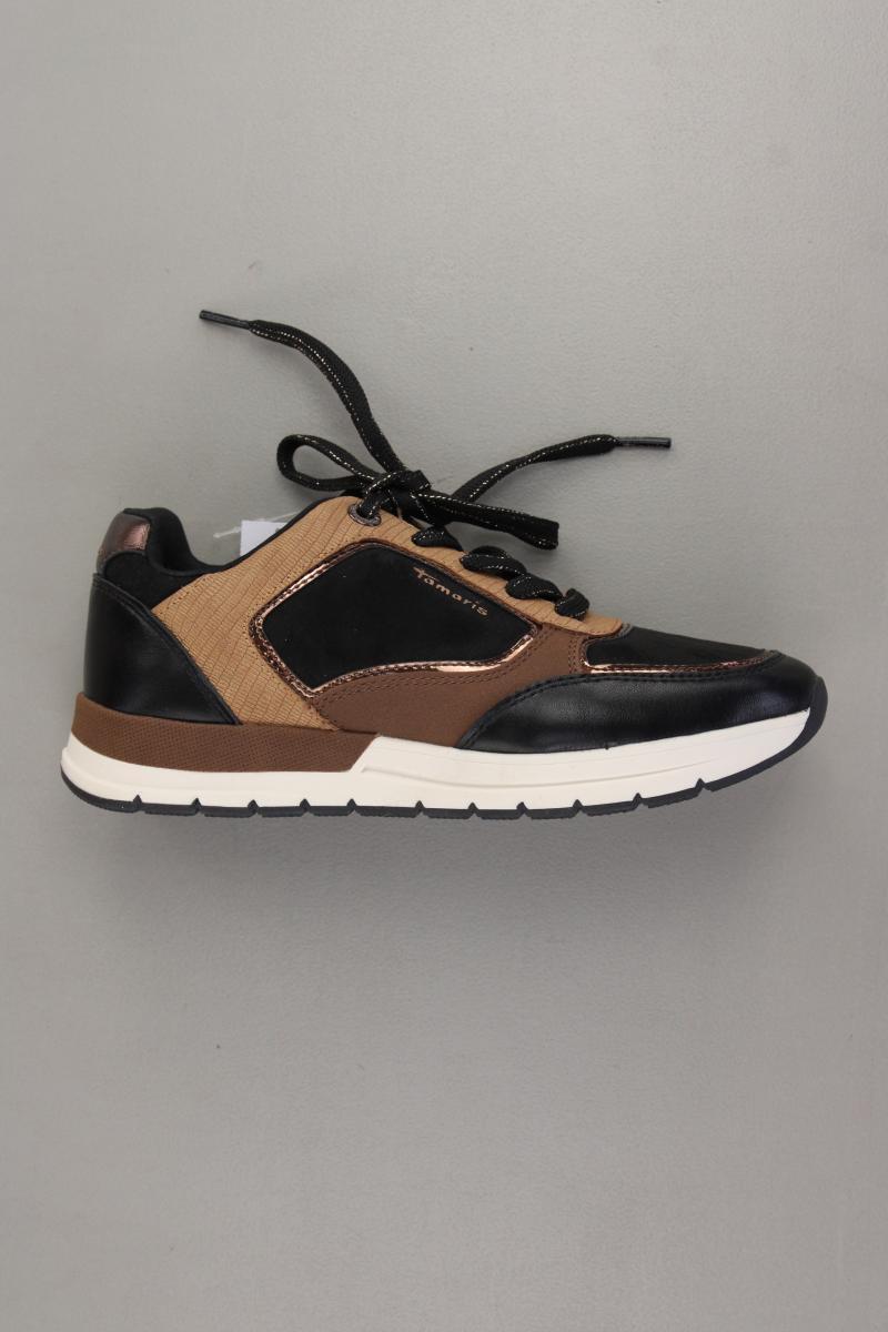 Tamaris Sneaker Gr. 37 neuwertig schwarz aus Kunstleder
