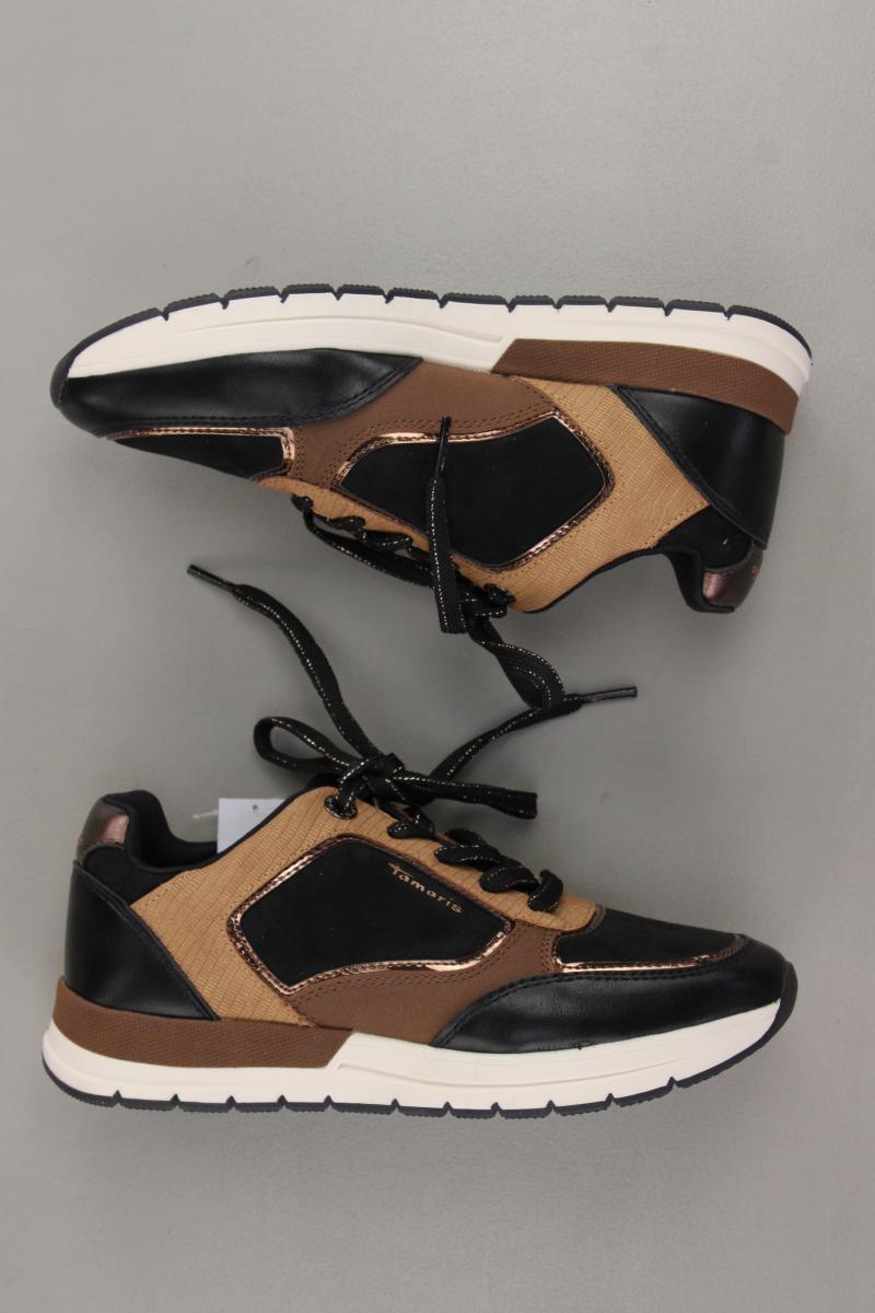 Tamaris Sneaker Gr. 37 neuwertig schwarz aus Kunstleder