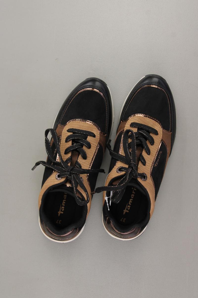 Tamaris Sneaker Gr. 37 neuwertig schwarz aus Kunstleder