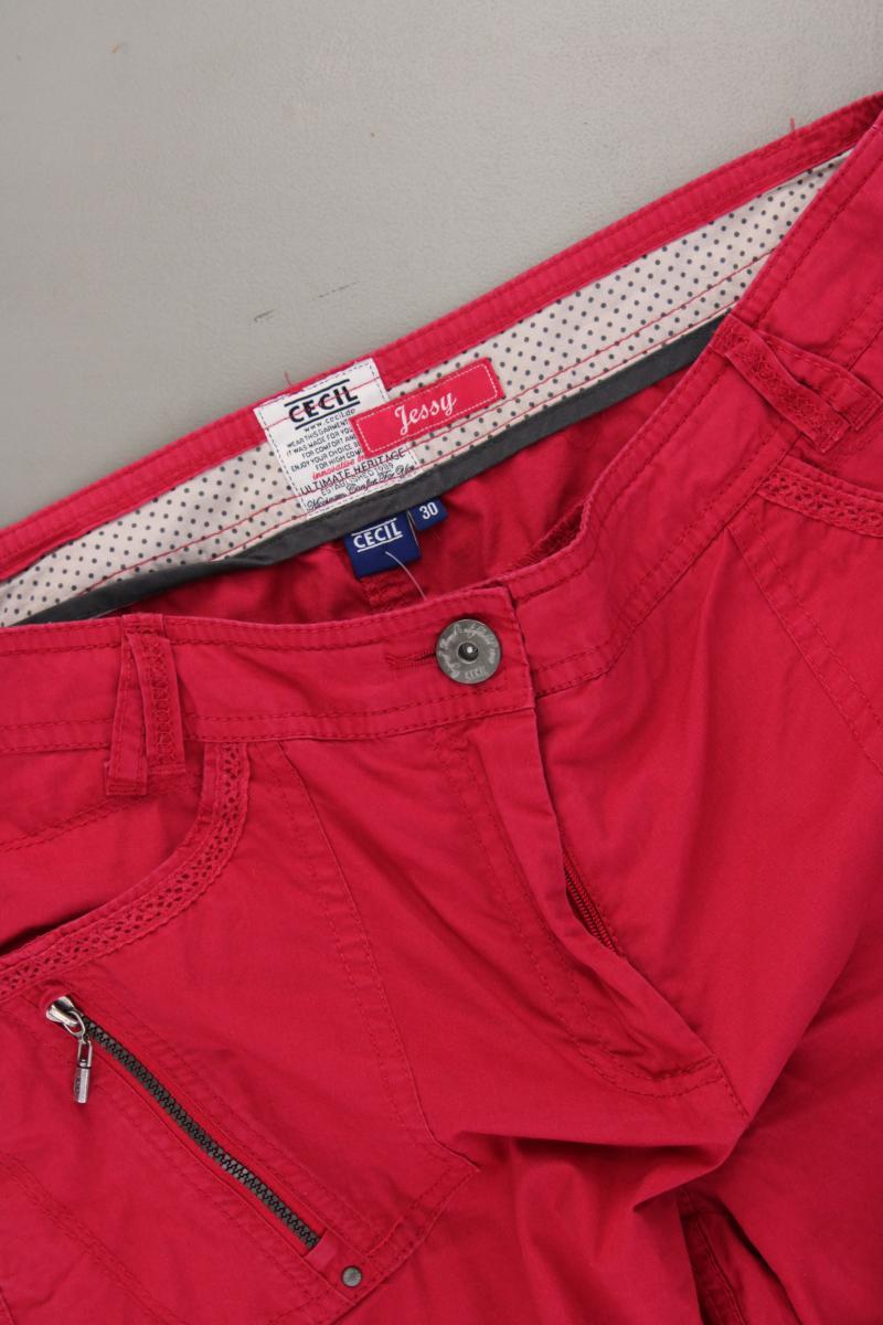Cecil 7/8 Hose Gr. W30 rot aus Baumwolle
