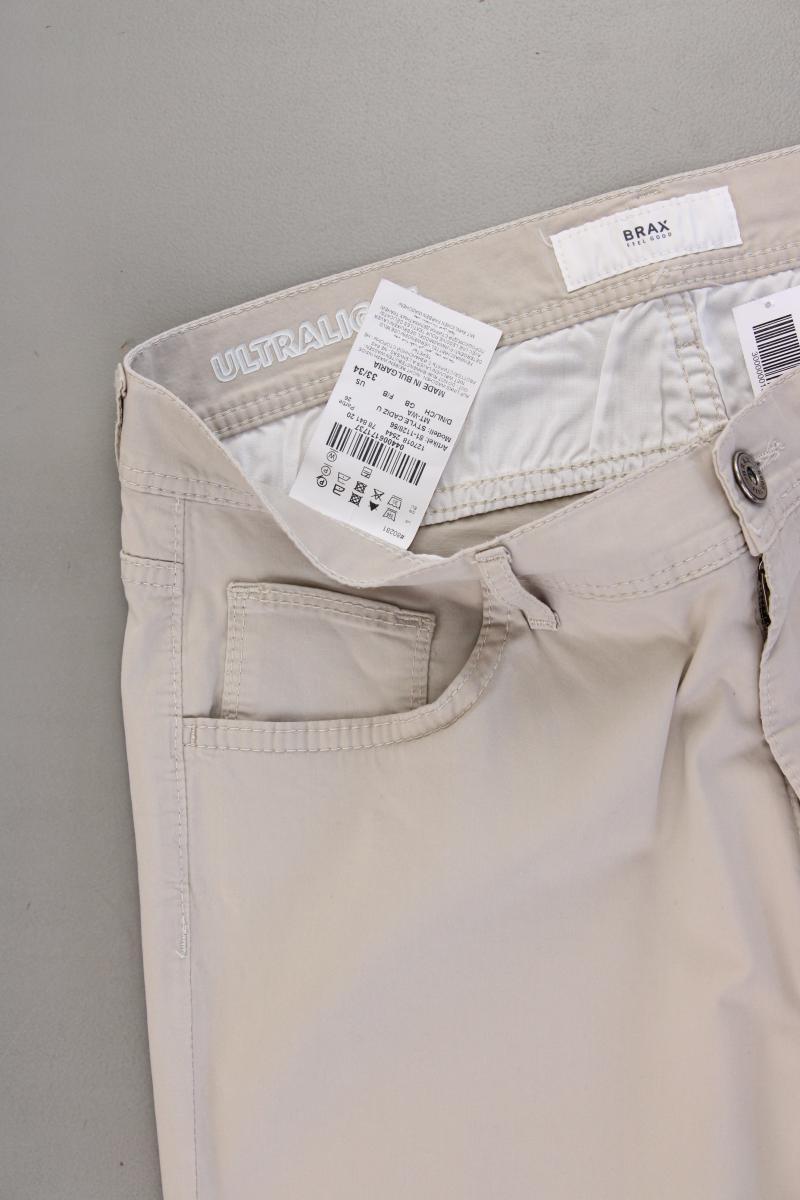 Brax Five-Pocket-Hose für Herren Gr. W33/L34 neuwertig creme aus Baumwolle