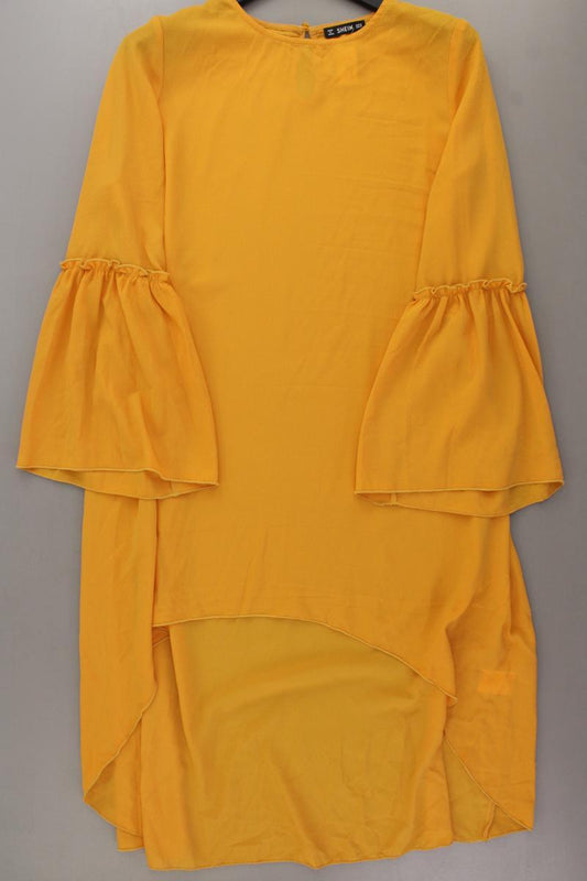 Shein Vokuhila Kleid Gr. M Trompetenärmel gelb aus Polyester