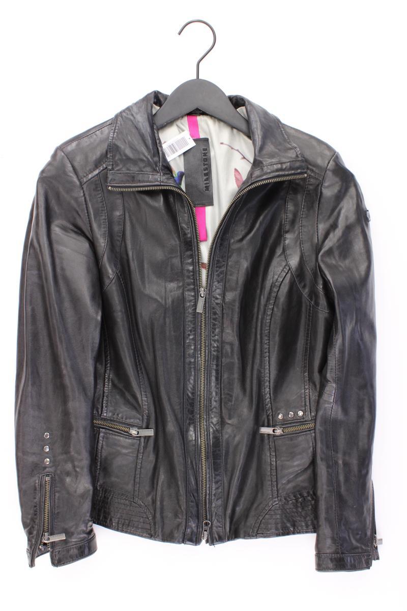 Milestone Lederjacke Gr. 40 schwarz