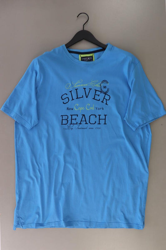 Casa Moda Printshirt für Herren Gr. XXXL Kurzarm blau aus Baumwolle