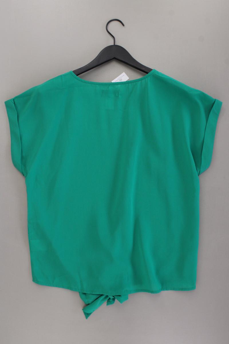 Création L. Bluse Gr. 42 neuwertig Kurzarm grün aus Polyester
