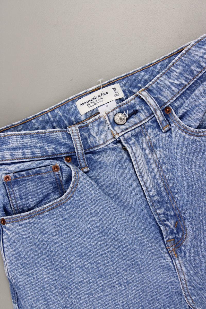Abercrombie & Fitch The 90's Straight Jeans Gr. W26 blau aus Baumwolle