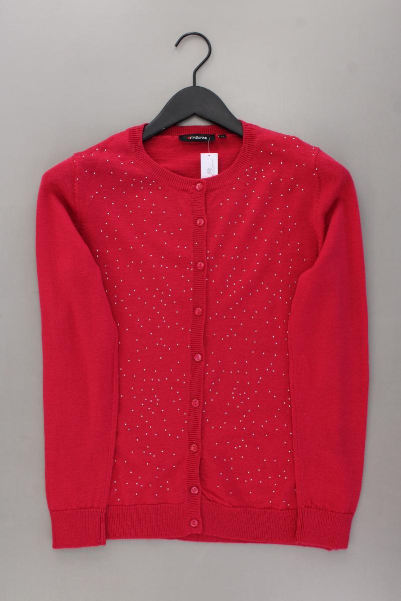 FABIANI Cardigan aus Wolle mit Strasssteinen Gr. 38 neuwertig Langarm rot