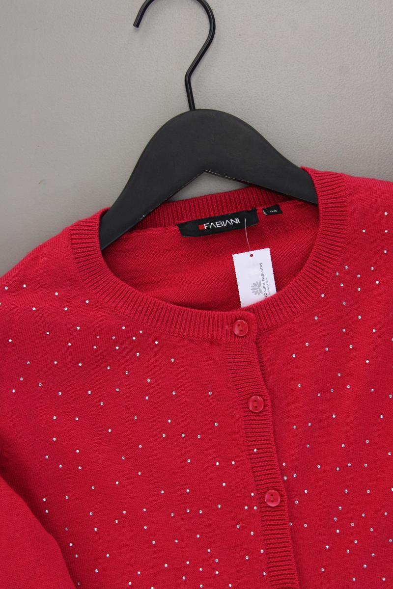 FABIANI Cardigan aus Wolle mit Strasssteinen Gr. 38 neuwertig Langarm rot