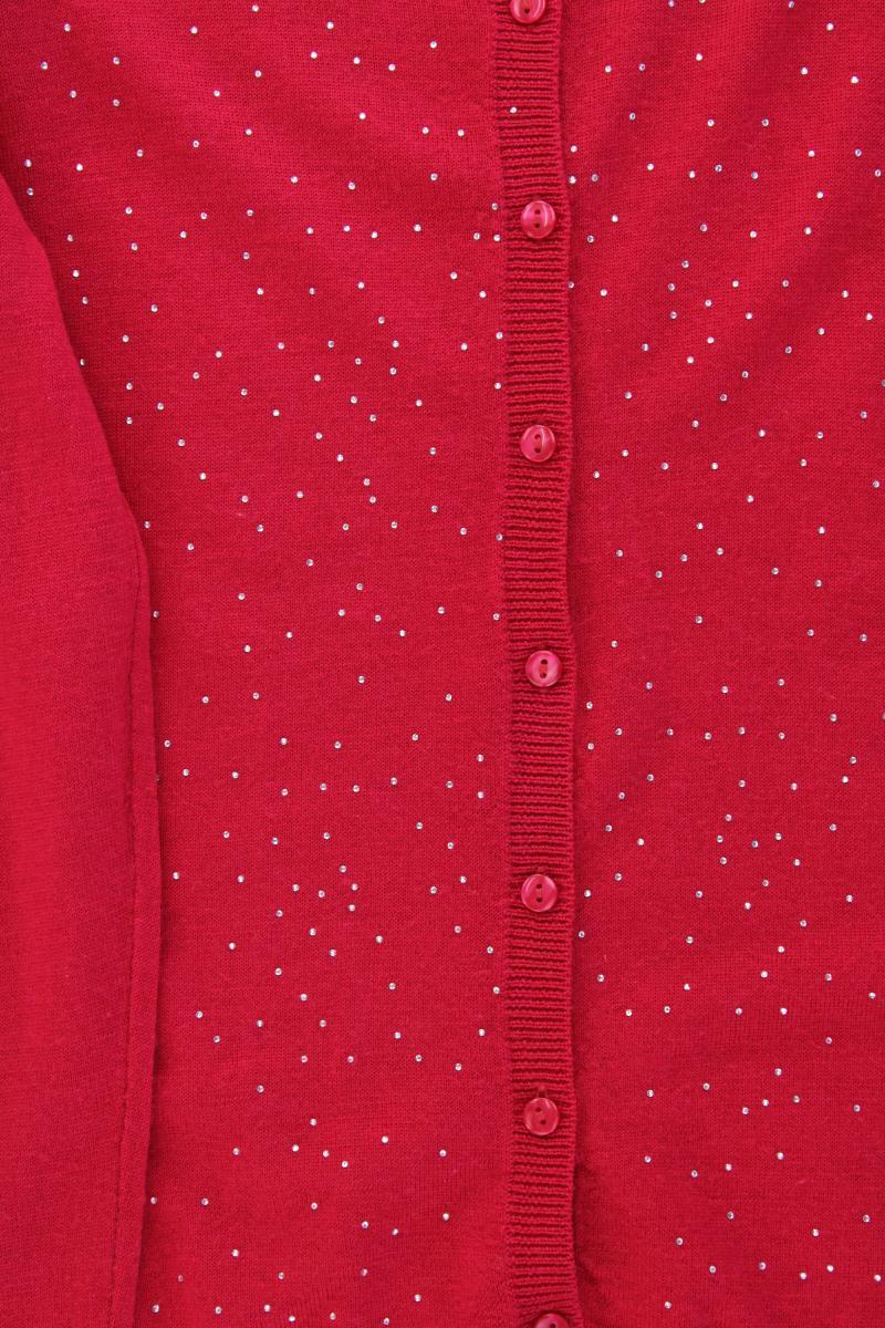FABIANI Cardigan aus Wolle mit Strasssteinen Gr. 38 neuwertig Langarm rot