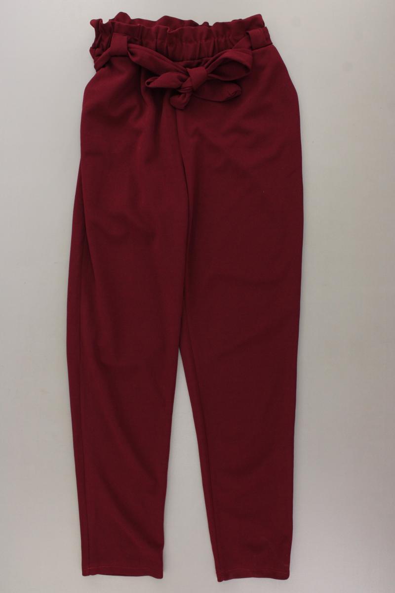 Stoffhose Gr. S neuwertig mit Gürtel rot aus Polyester