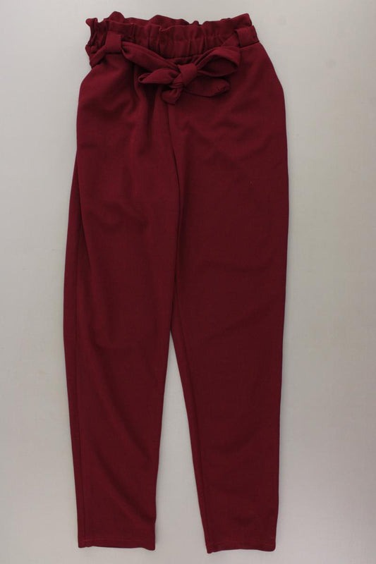 Stoffhose Gr. S neuwertig mit Gürtel rot aus Polyester