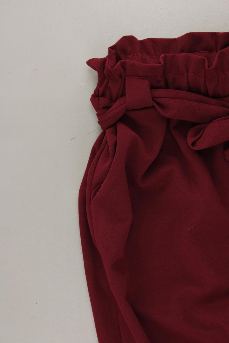 Stoffhose Gr. S neuwertig mit Gürtel rot aus Polyester