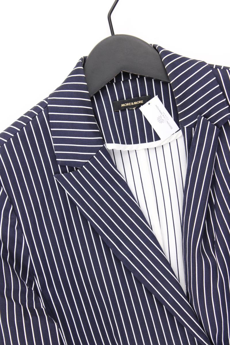 More&More Regular Blazer Gr. 40 gestreift blau aus Baumwolle