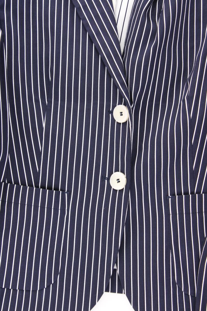 More&More Regular Blazer Gr. 40 gestreift blau aus Baumwolle