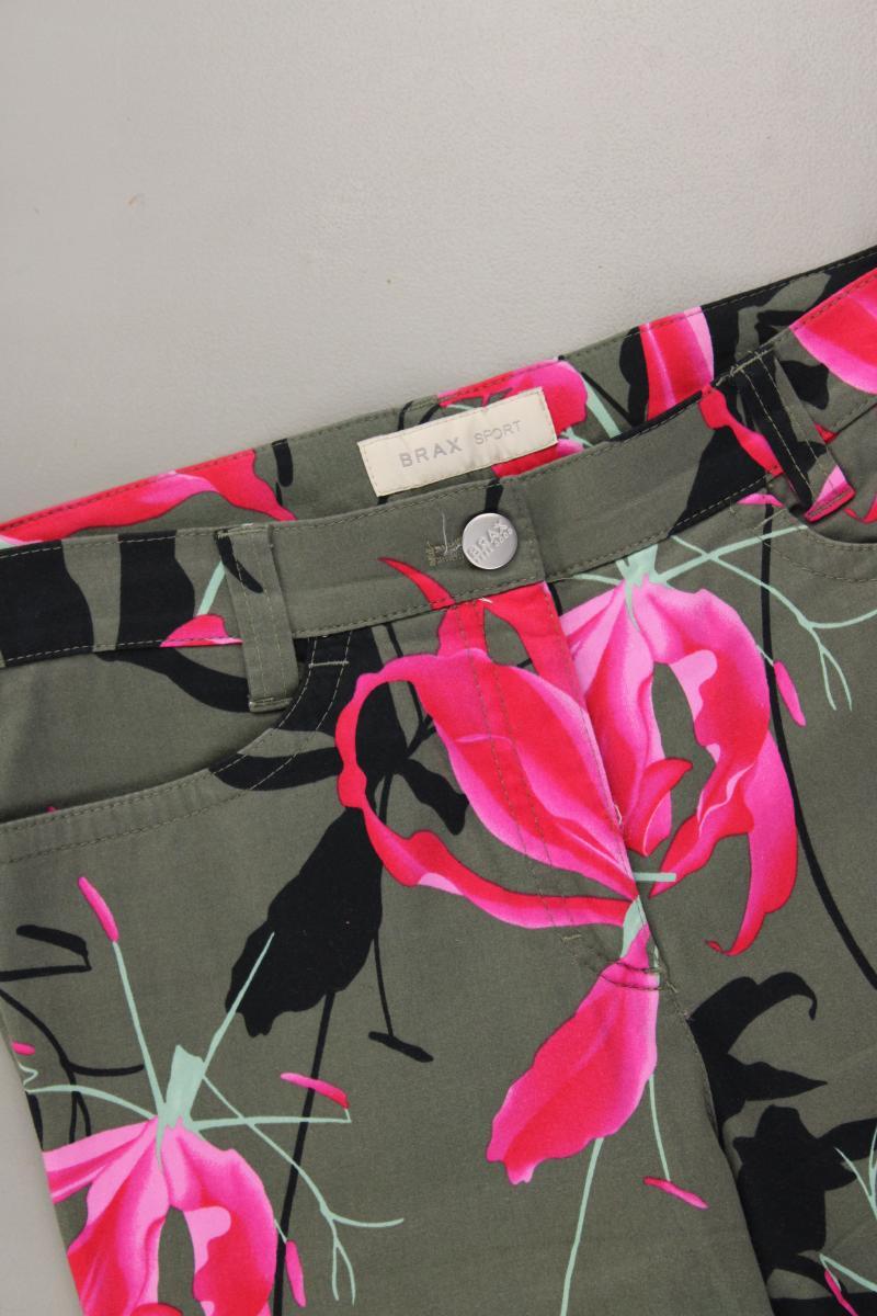 Brax Hose Gr. 36 mit Blumenmuster olivgrün