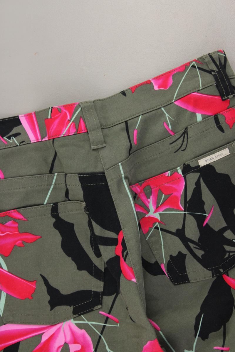 Brax Hose Gr. 36 mit Blumenmuster olivgrün