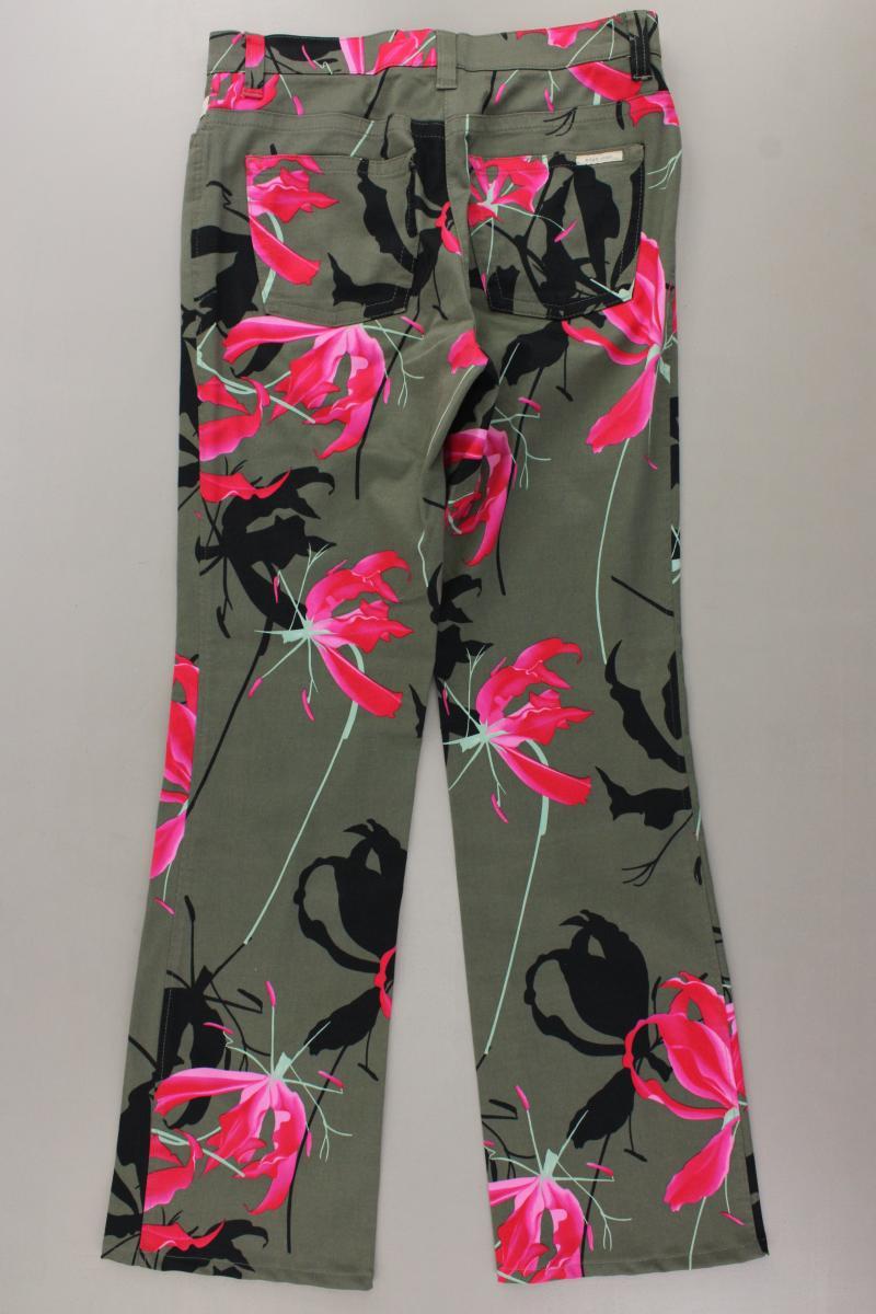 Brax Hose Gr. 36 mit Blumenmuster olivgrün