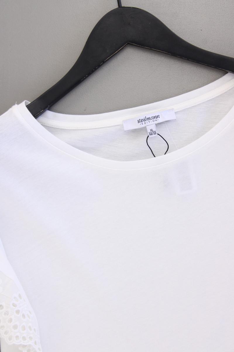 Steilmann T-Shirt Gr. 48/50 Kurzarm creme aus Baumwolle