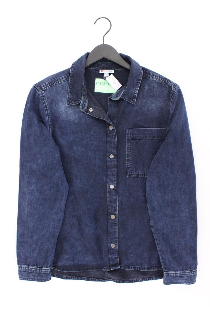 Street One Jeansbluse Gr. 42 neuwertig Langarm blau aus Baumwolle