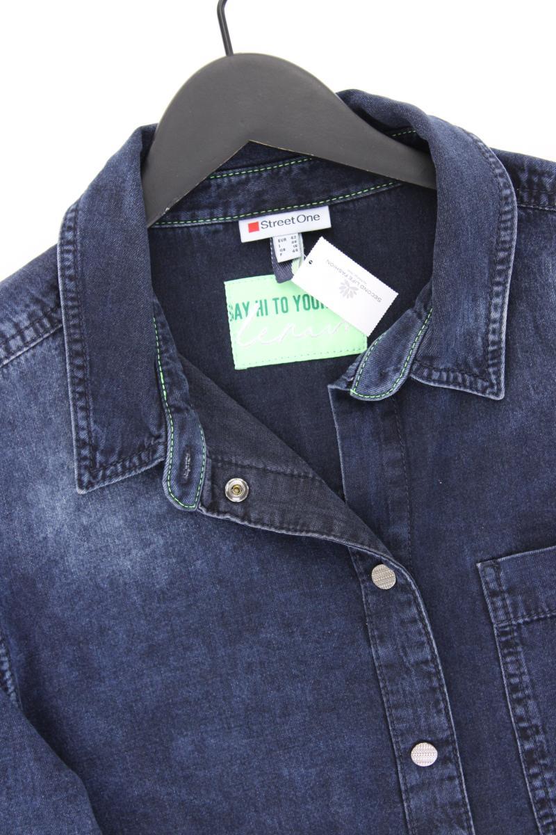 Street One Jeansbluse Gr. 42 neuwertig Langarm blau aus Baumwolle