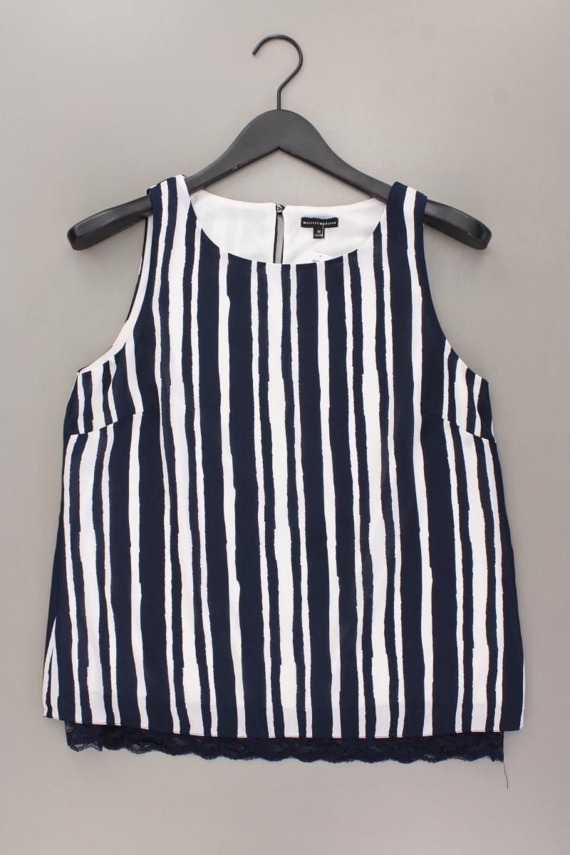 mercer&madison Ärmellose Bluse Gr. 38 gestreift blau aus Polyester