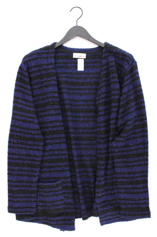 Helena Vera Strickjacke Gr. 50 gestreift neuwertig Langarm mit Glitzer blau