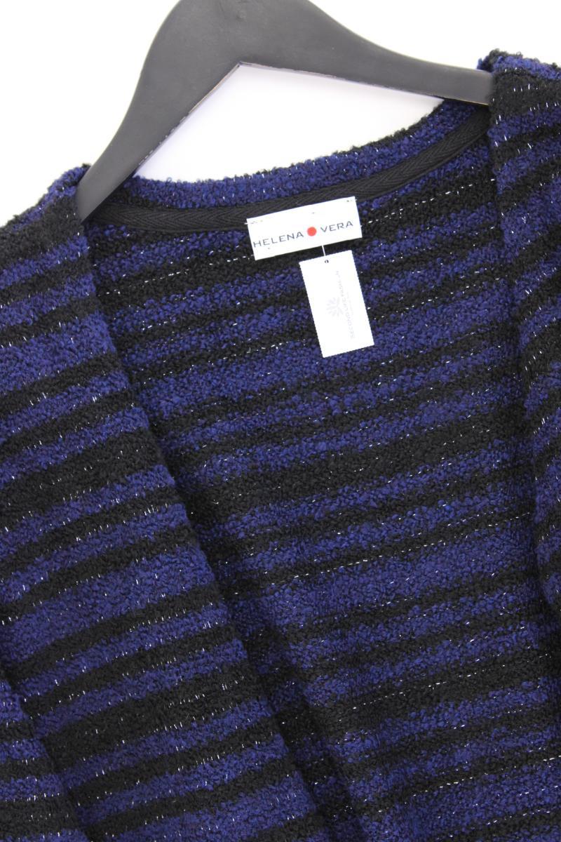 Helena Vera Strickjacke Gr. 50 gestreift neuwertig Langarm mit Glitzer blau
