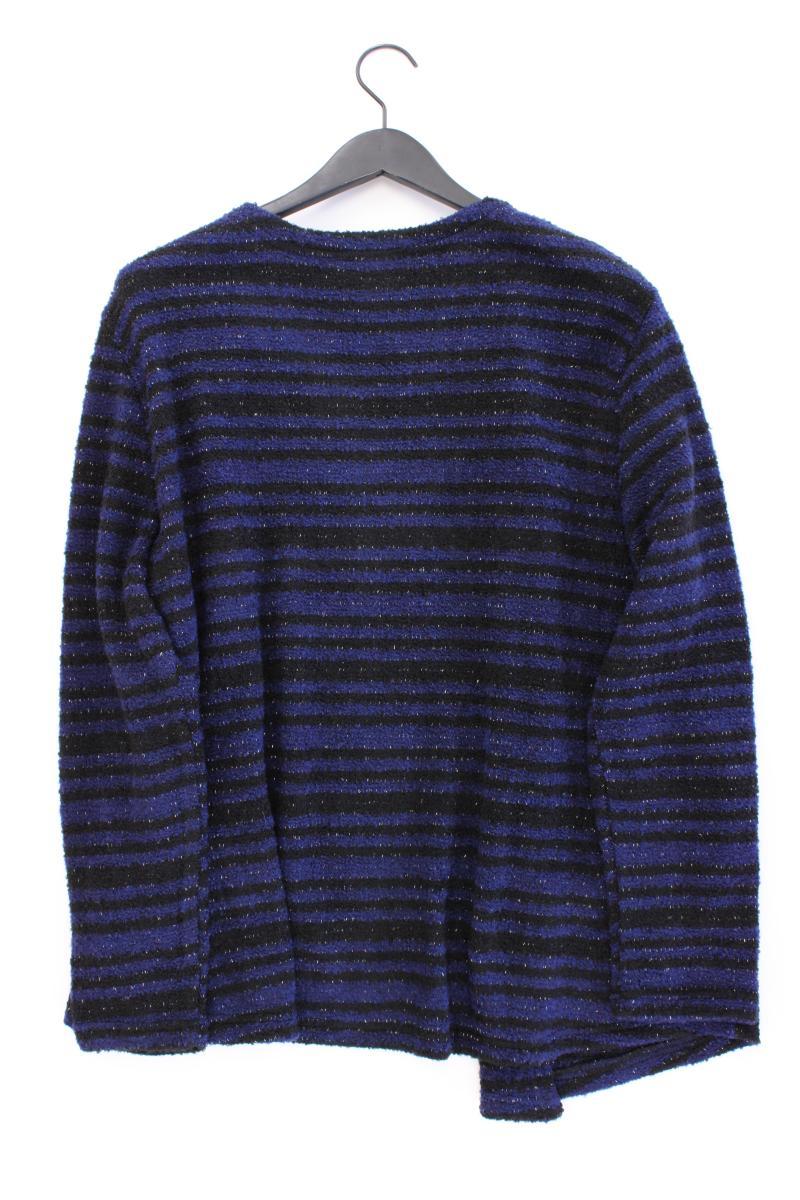 Helena Vera Strickjacke Gr. 50 gestreift neuwertig Langarm mit Glitzer blau