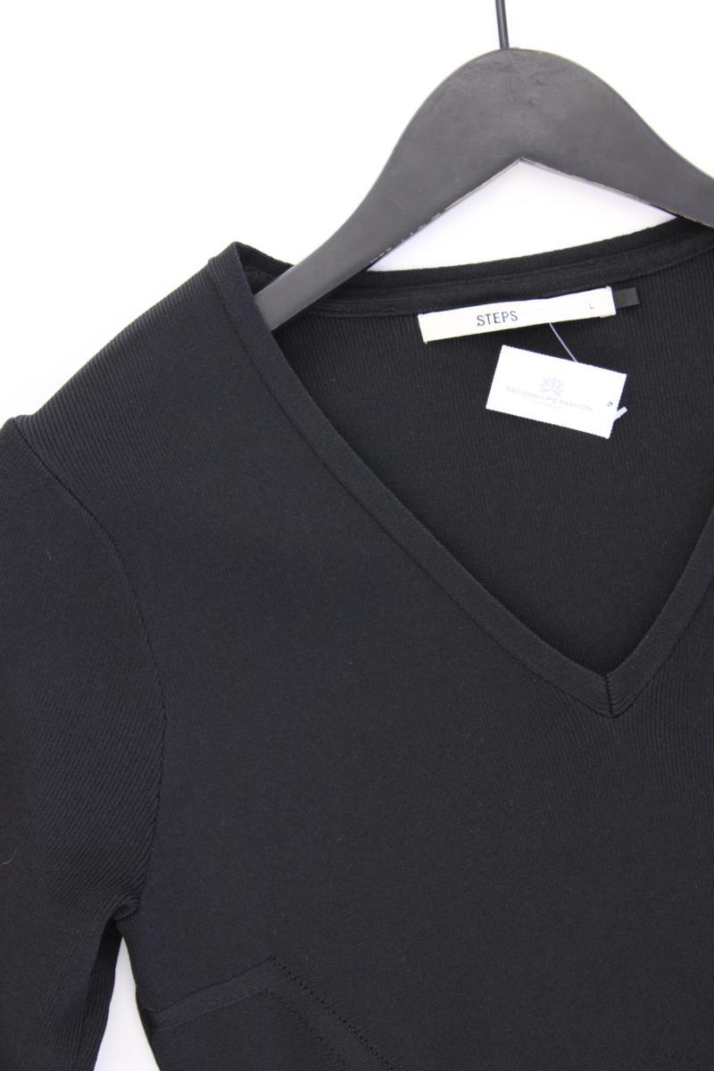 Steps Langarmkleid Gr. L neuwertig schwarz aus Viskose