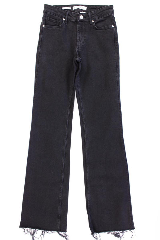 Mango Boot Cut Jeans Gr. 32 Modell Fiona grau aus Baumwolle