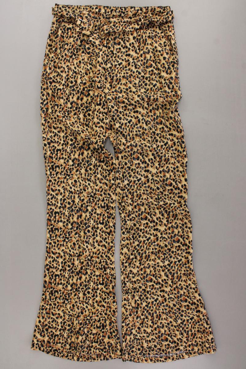 COLOURFUL REBEL Stoffhose Gr. XS mit Tierdruck mit Gürtel braun aus Viskose