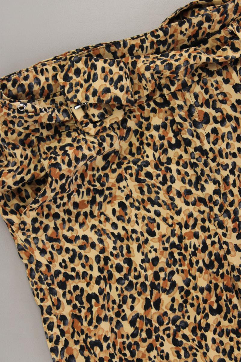 COLOURFUL REBEL Stoffhose Gr. XS mit Tierdruck mit Gürtel braun aus Viskose