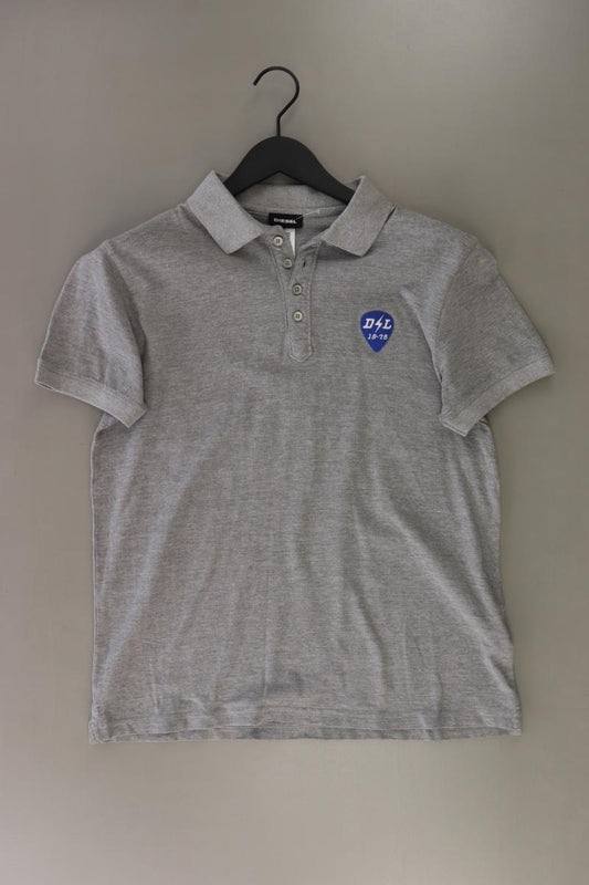 Diesel Poloshirt für Herren Gr. L Kurzarm grau aus Baumwolle
