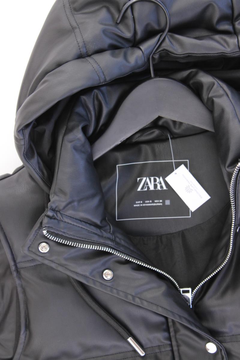 Zara Wester in Lederoptik Gr. S neuwertig schwarz aus Polyester