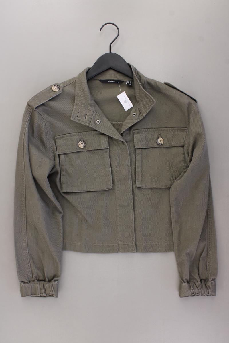 Vero Moda Übergangsjacke Gr. S neuwertig olivgrün aus Baumwolle