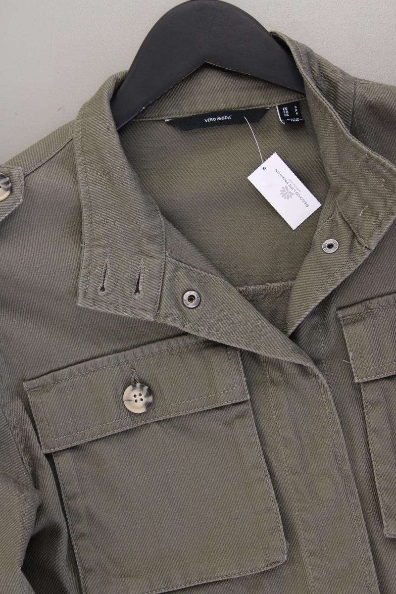 Vero Moda Übergangsjacke Gr. S neuwertig olivgrün aus Baumwolle