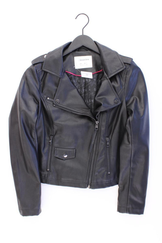 Street One Bikerjacke Gr. 38 neuwertig schwarz aus Polyurethan