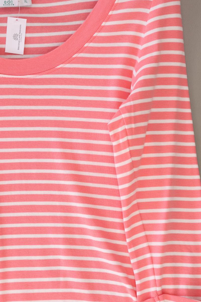 edc by Esprit Ringelshirt Gr. XL gestreift 3/4 Ärmel rosa
