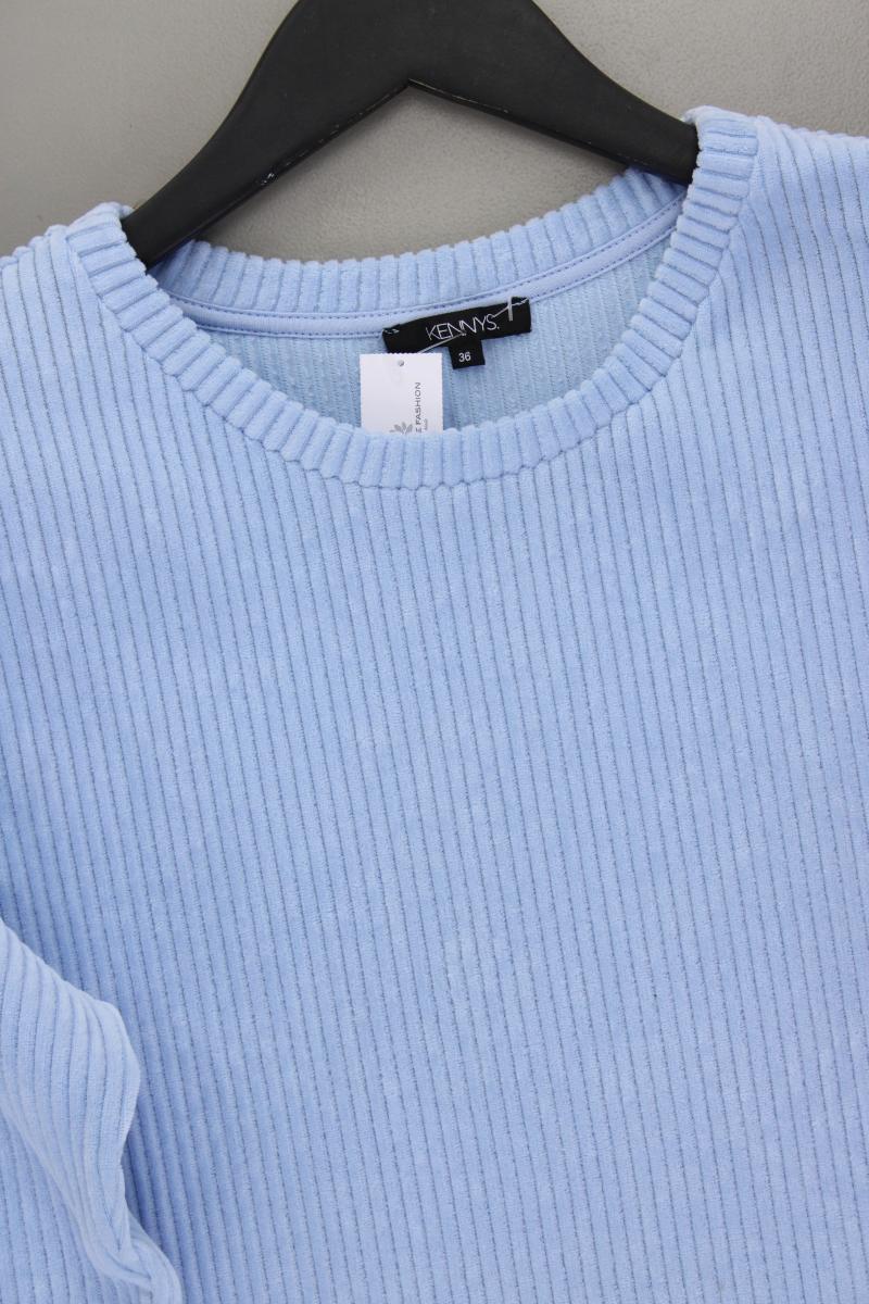 Kenny S. Feinstrickpullover Gr. 36 blau aus Baumwolle