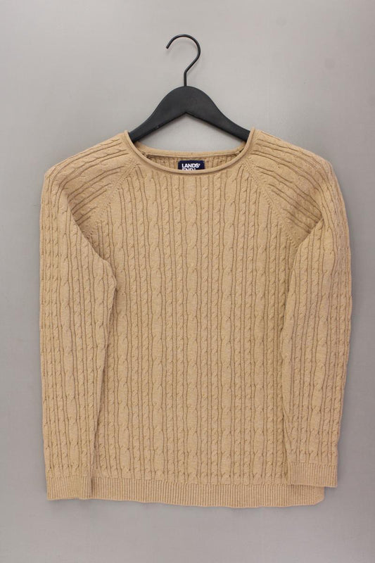 Lands' End Zopfpullover Gr. S braun aus Baumwolle